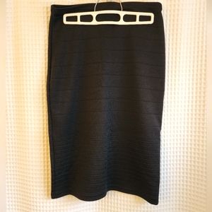 Topshop bodycon black skirt knee length